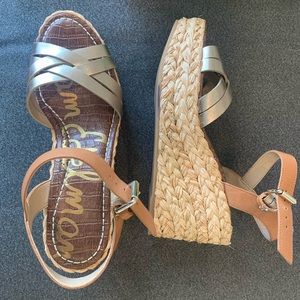Sam Edelman NEW never worn metallic wedges